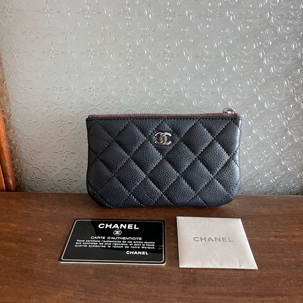 Chanel O case coins case bag black - September Store