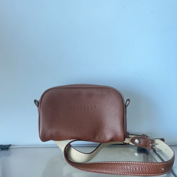 Longchamp brown leather waist belt bag